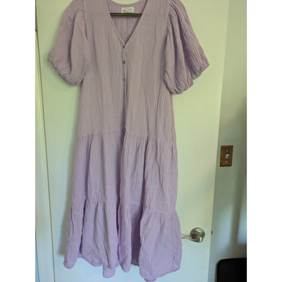 Velvet By Graham & Spencer pauline cotton gauze midi dress XS - Picture 5 of 9